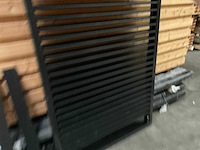 Lamellenscherm verstelbaar - zwart gespoten - 224x118 cm - afbeelding 3 van  5