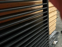 Lamellenscherm verstelbaar - zwart gespoten - 224x118 cm - afbeelding 4 van  5