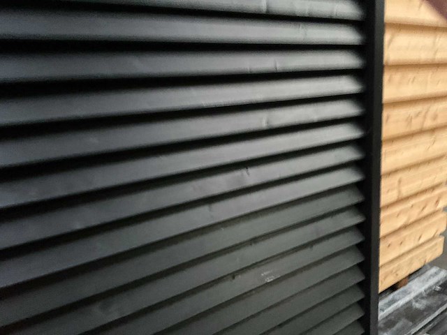 Lamellenscherm verstelbaar - zwart gespoten - 224x118 cm - afbeelding 5 van  5