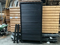 Lamellenscherm verstelbaar - zwart gespoten - 224x118 cm - afbeelding 1 van  6