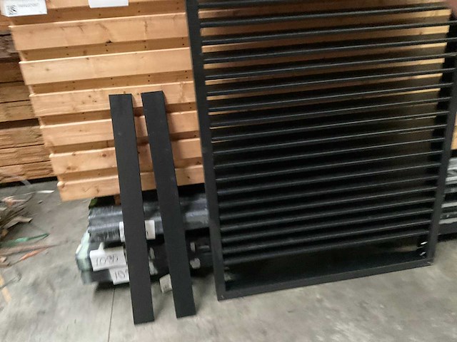Lamellenscherm verstelbaar - zwart gespoten - 224x118 cm - afbeelding 3 van  4