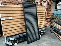 Lamellenscherm verstelbaar - zwart gespoten - 224x90 cm - afbeelding 1 van  4