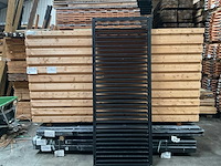 Lamellenscherm verstelbaar - zwart gespoten - 224x90 cm - afbeelding 3 van  4