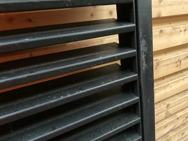 Lamellenscherm verstelbaar - zwart gespoten - 224x90 cm - afbeelding 4 van  4