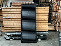Lamellenscherm verstelbaar - zwart gespoten - 224x90 cm - afbeelding 1 van  3