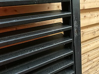 Lamellenscherm verstelbaar - zwart gespoten - 224x90 cm - afbeelding 3 van  3