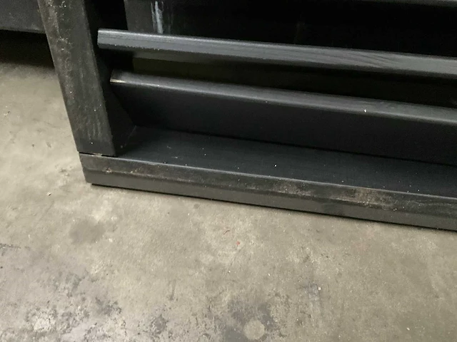 Lamellenscherm verstelbaar - zwart gespoten - 224x90 cm - afbeelding 2 van  2