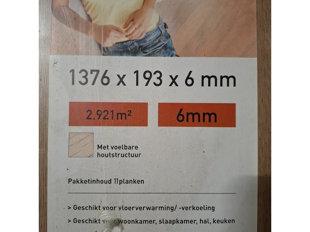 Laminaat, klick, bruin - afbeelding 2 van  4