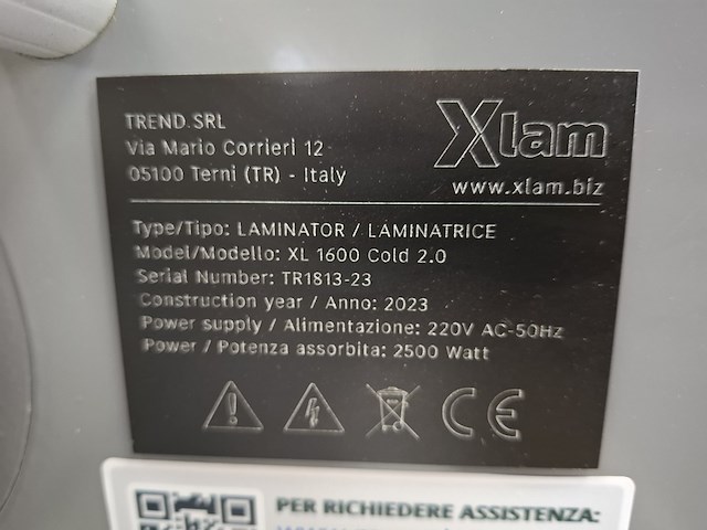 Lamineermachine xiam, xl1600 cold 2.0, bouwjaar 2023 - afbeelding 8 van  8