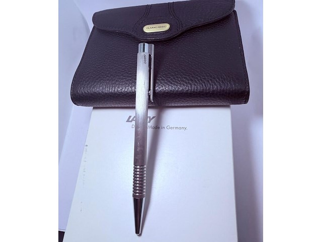 Lamy & claudio ferrici balpen - brushed steel - afbeelding 1 van  5