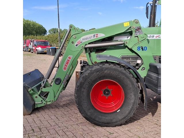 Land- of bosbouwtrekker, fendt, 309 vario, 2009, met stoll robust fz 20 voorlader en grondbak - afbeelding 5 van  57