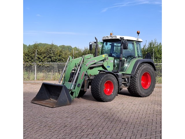 Land- of bosbouwtrekker, fendt, 309 vario, 2009, met stoll robust fz 20 voorlader en grondbak - afbeelding 12 van  57