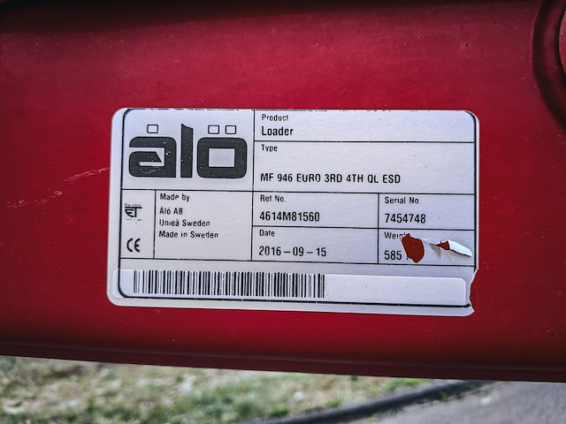 Land- of bosbouwtrekker, massey ferguson, 5435, 2016, met voorlader, ålö mf 946 - afbeelding 17 van  39