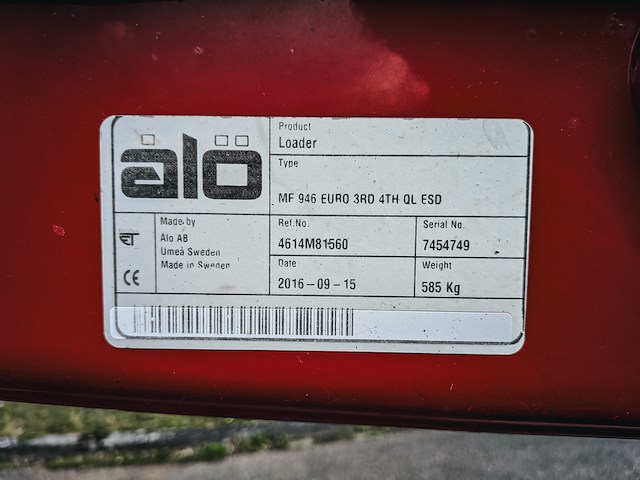 Land- of bosbouwtrekker, massey ferguson, 5711 sl, 2016, met voorlader, ålö mf 946 - afbeelding 17 van  44