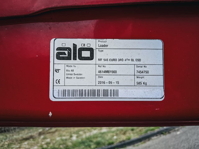 Land- of bosbouwtrekker, massey ferguson, 5711 sl, 2016, met voorlader, ålö mf 946 - afbeelding 19 van  46