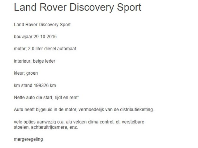 Land rover - 2015 - discovery sport - 2.0 td4 hse luxury - rj-191-r - afbeelding 5 van  20