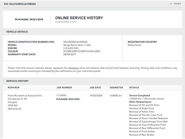 Land rover range rover velar 2.0 i4 awd r-dynamic se 241pk 2017 (origineel-nl), px-296-f - afbeelding 39 van  46