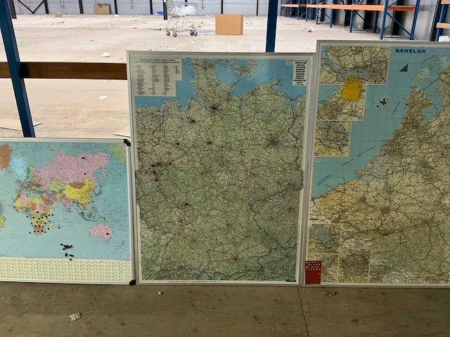 Land / wereld kaarten (5x) - afbeelding 4 van  6