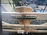 Landhekwerk poort, afm 300cm breed x 100/135cm hoog - afbeelding 4 van  5