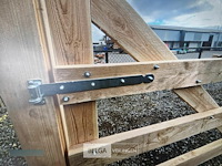 Landhekwerk poort, afm 400cm breed x 100/135 cm hoog - afbeelding 3 van  5