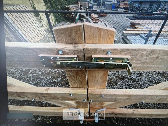 Landhekwerk poort, afm 400cm breed x 100/135 cm hoog - afbeelding 4 van  5
