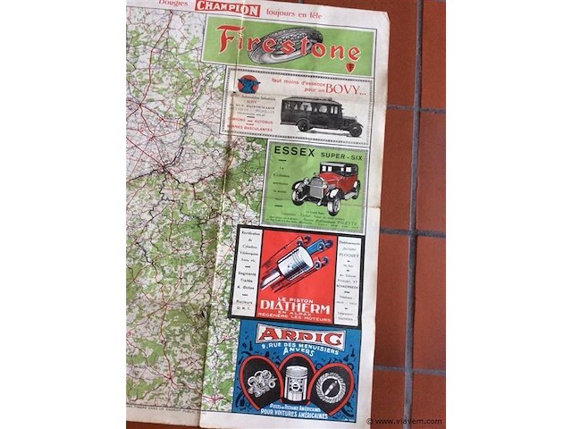 Landkaart belgië / luxemburg 1928 texaco - afbeelding 3 van  6