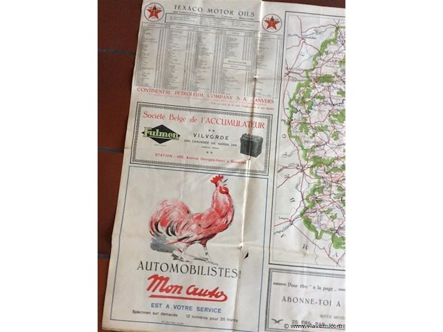 Landkaart belgië / luxemburg 1928 texaco - afbeelding 6 van  6
