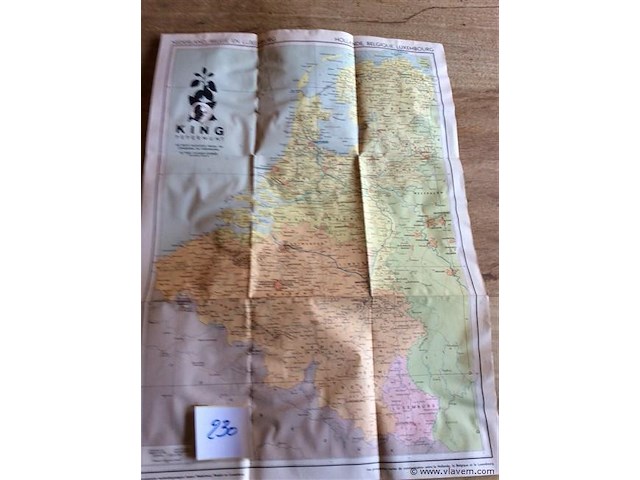 Landkaart benelux (king) - afbeelding 1 van  4