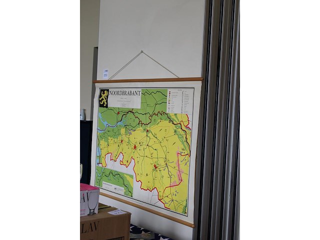 Landkaart noord brabant. 1 op 120.000. afmeting 120 x 83 cm. - afbeelding 2 van  2