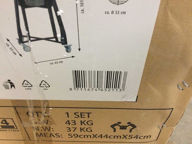 Landmann - 15 inch - kamado 15 inch houtskool bbq - afbeelding 3 van  4