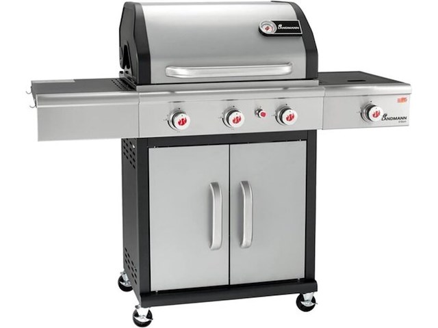 Landmann triton maxx p.3.1 rvs gasbarbecue – 3 branders + zijbrander landmann - afbeelding 1 van  8