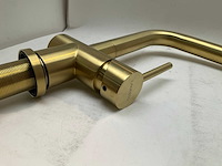 Lanesto keukenmengkraan mat goud met uittrekbare handdouche - afbeelding 2 van  6