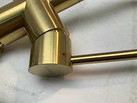 Lanesto keukenmengkraan mat goud met uittrekbare handdouche - afbeelding 3 van  6