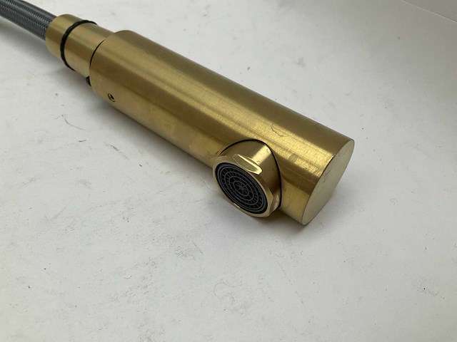 Lanesto keukenmengkraan mat goud met uittrekbare handdouche - afbeelding 4 van  6