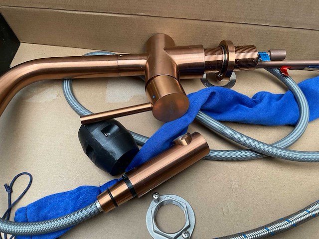 Lanesto keukenmengkraan met uittrekbare handdouche copper - afbeelding 2 van  5