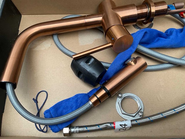 Lanesto keukenmengkraan met uittrekbare handdouche copper - afbeelding 3 van  5