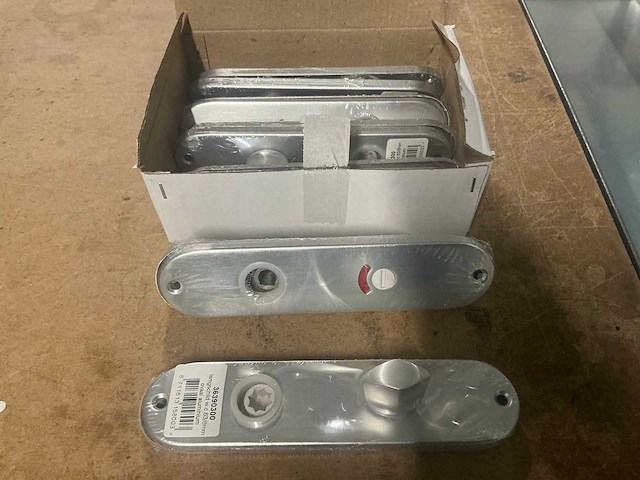 Langschild aluminium wc 63/8mm deurbeslag (60x) - afbeelding 1 van  5