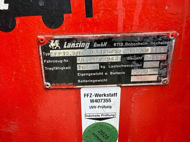 Lansing - gl115 - elektrische palletwagen - afbeelding 7 van  7