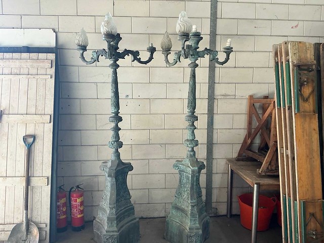 Lantaarn tuinlamp koper (2x) - afbeelding 1 van  12