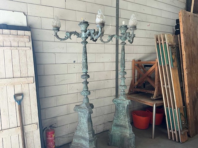 Lantaarn tuinlamp koper (2x) - afbeelding 4 van  12