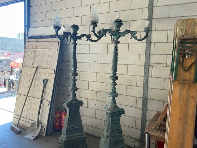 Lantaarn tuinlamp koper (2x) - afbeelding 5 van  12