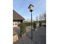 Lantaarnpaal met koperen windlicht (2x) - afbeelding 2 van  3