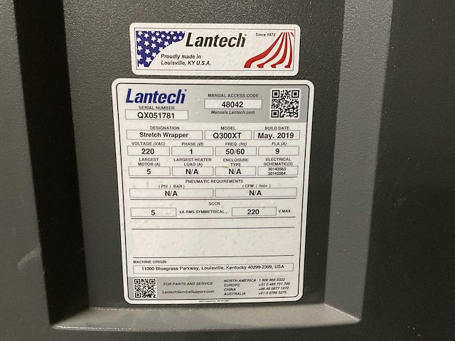 Lantech q300xt halfautomatische wikkelfoliemachine - afbeelding 10 van  12