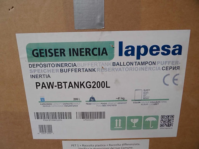 Lapesa - paw-btankg200l - buffertank 200 liter - afbeelding 4 van  4
