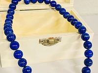 Lapis lazuli kogels 10-11mm streng - afbeelding 3 van  4