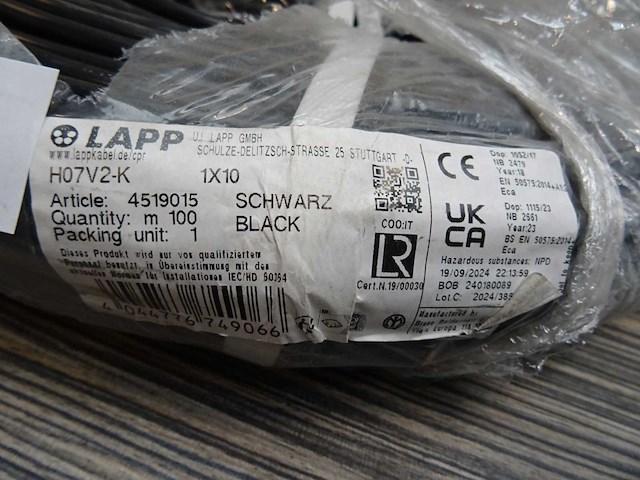 Lapp - h07v2-k 1x10 - montagedraad 100m - afbeelding 2 van  2