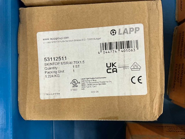 Lapp 53112511 wartel m75 messing (7x) - afbeelding 2 van  5