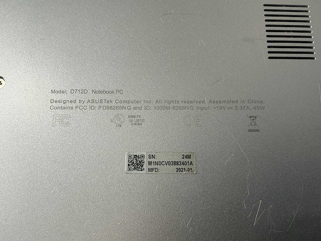 Laptop - asus. - vivobook x712dap_d712da - afbeelding 6 van  6