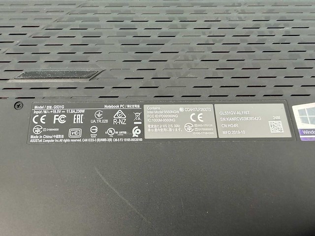 Laptop - asustek computer inc. - rog strix g531gv_g531gv - afbeelding 7 van  7