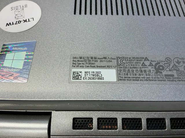 Laptop - dell inc. - latitude 5320 - afbeelding 7 van  8